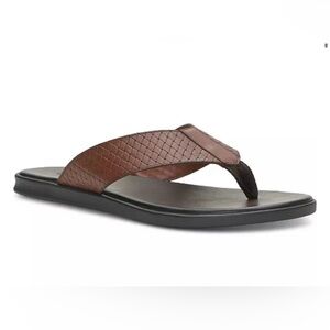 Vince Camuto Mens Waylyn Brown Woven Thong Sandals 12 Medium (D) BHFO 2058 New